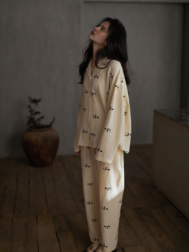 091 women matching Pajama set Panda pattern 2