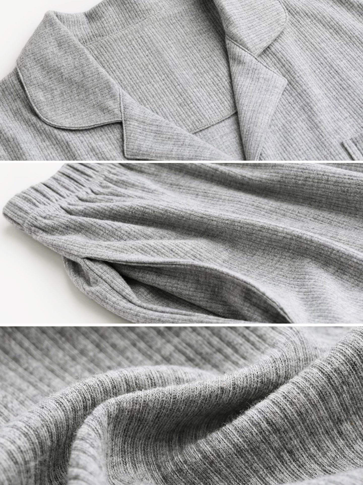 093 Grey pajama women's matching pajama sets