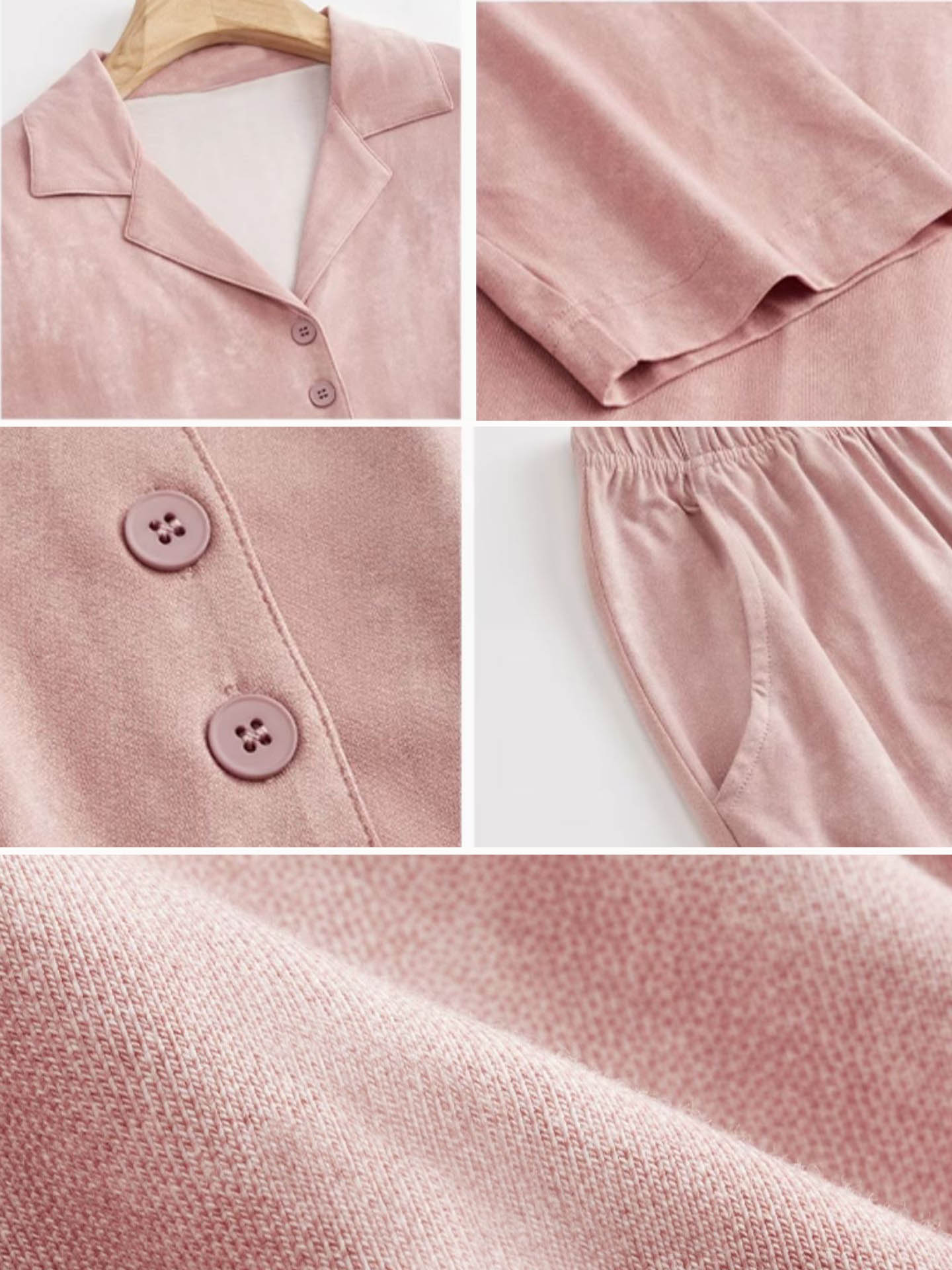 090 women's pink matching pajama set