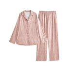 Conjunto de pijama rosa a juego para mujer 090