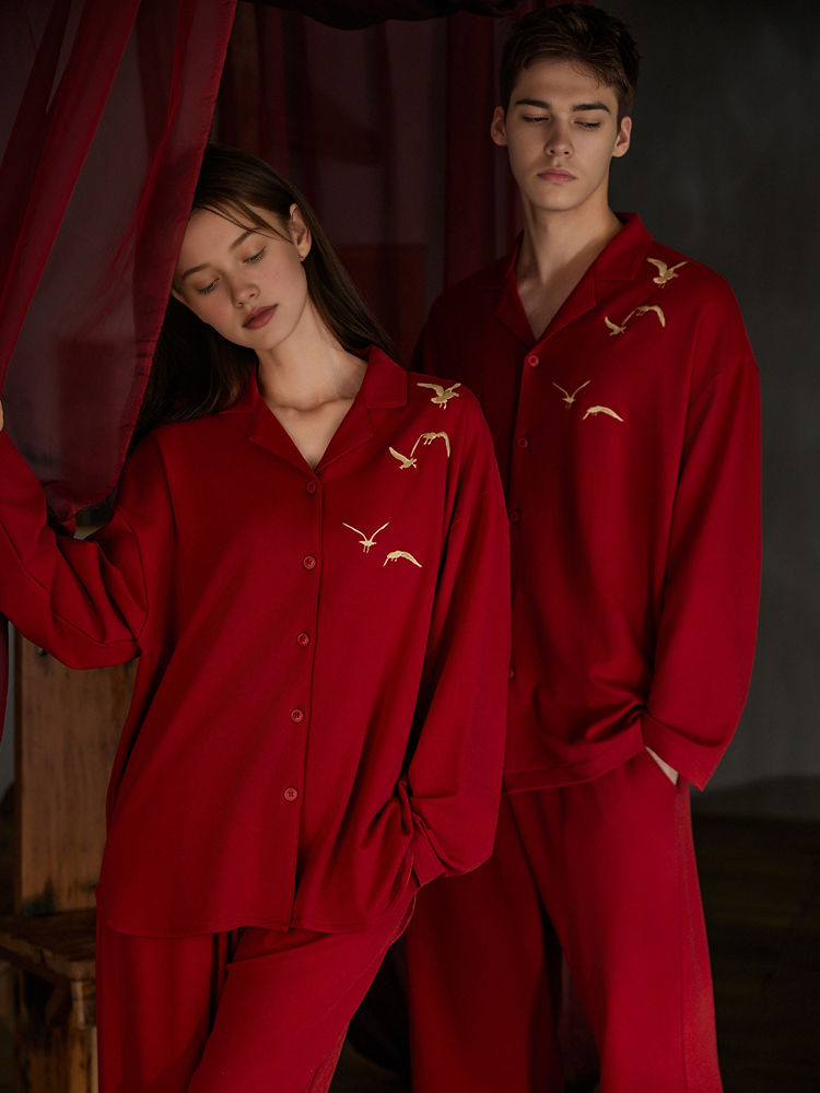095 Red matching Pajama sets for couple