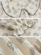 096 Saber-toothed tiger matching Pajama set