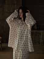 096 Saber-toothed tiger matching Pajama set