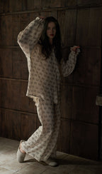 096 Saber-toothed tiger matching Pajama set