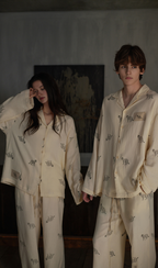 098 Couple's matching pajama set lynx pattern