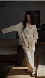 098 Couple's matching pajama set lynx pattern