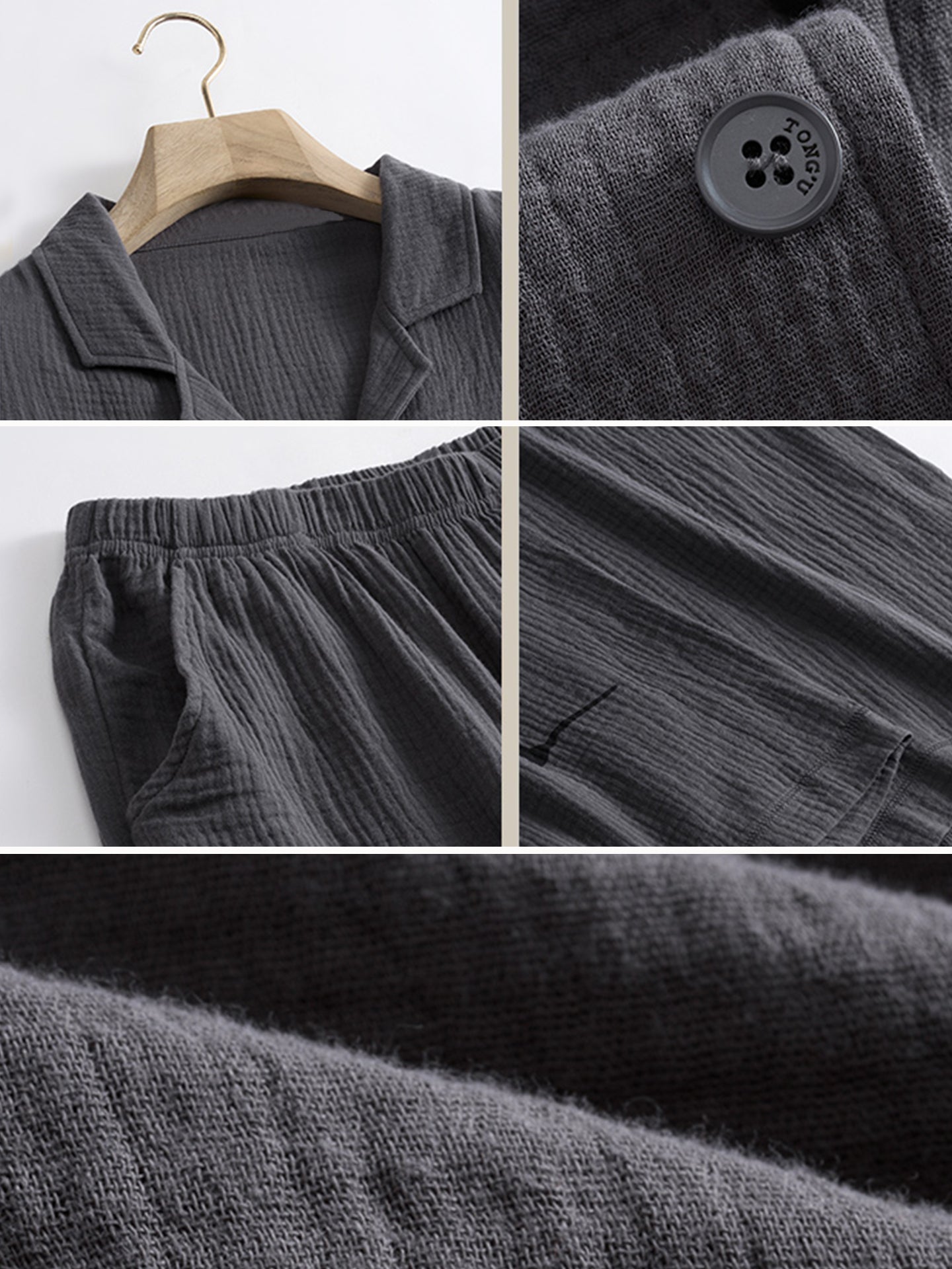 100 percent cotton men's pajamas sets long sleeve