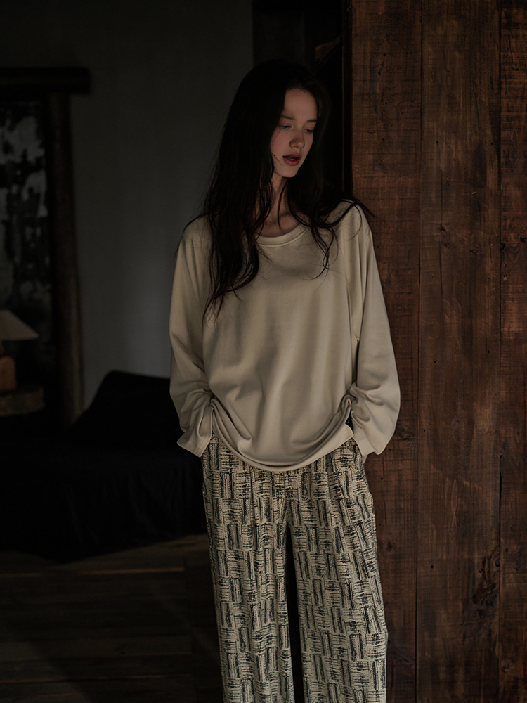 102 geometric print matching pajama set