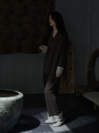 108 minimalist style wide sleeve pajama set